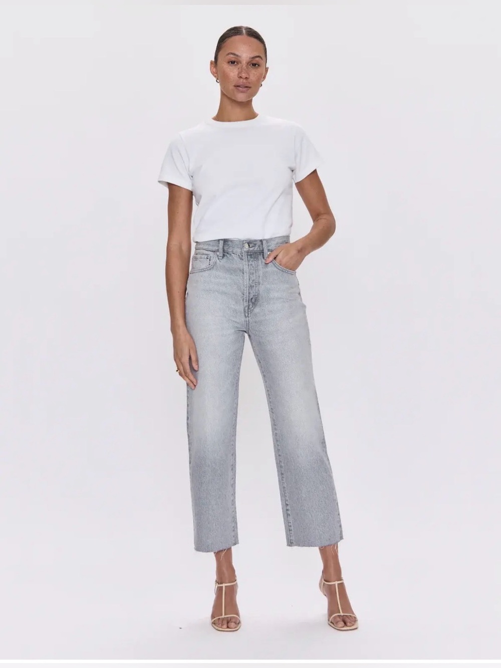 🆕 PISTOLA Cassie Crop Super High Rise Straight Jeans-Enigma NWT SZ 26